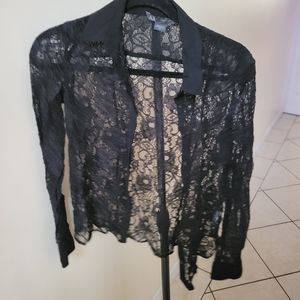 Armani exchange lace button down
